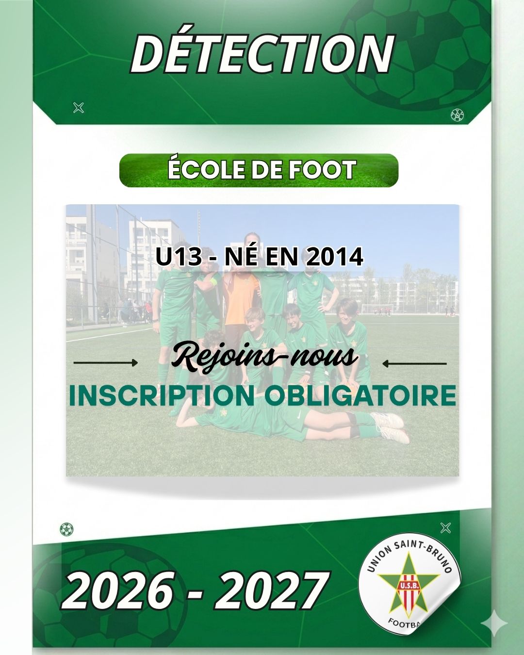 Inscription École de Foot