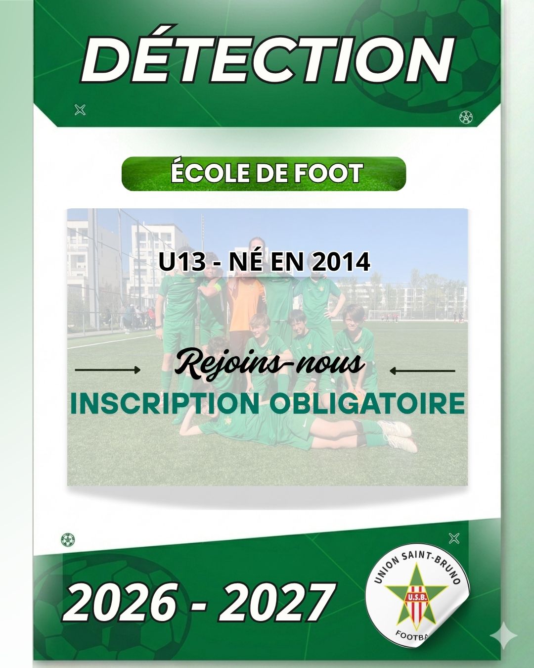 U13 - 2014 Début des détections