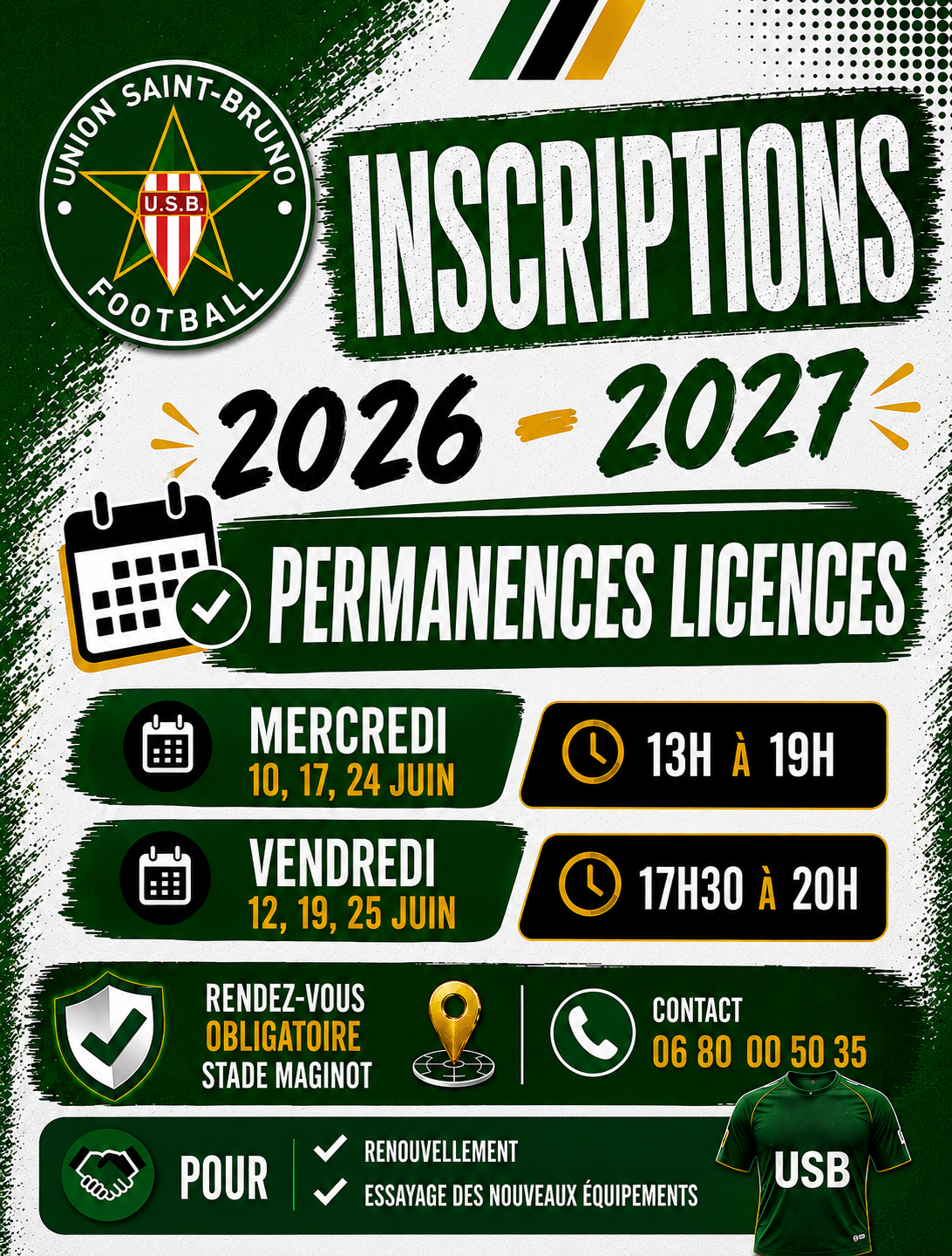 nNEW INSCRIPTION Cap sur la nouvelle saison !